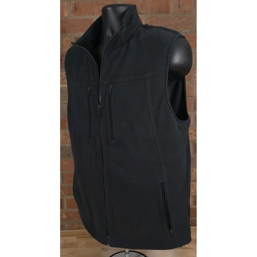 SCOTTeVEST Fireside Fleece Vest Jacket Large SV-FFM Utility Tech Pockets Gray